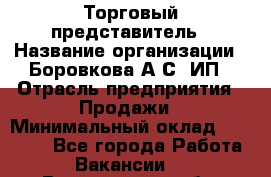 Торговый представитель › Название организации ­ Боровкова А.С, ИП › Отрасль предприятия ­ Продажи › Минимальный оклад ­ 28 000 - Все города Работа » Вакансии   . Вологодская обл.,Вологда г.